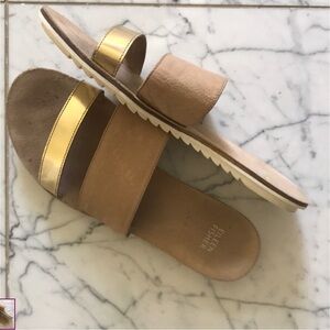 Eileen Fisher two toned sandals.